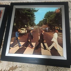 Framed Beatles Records